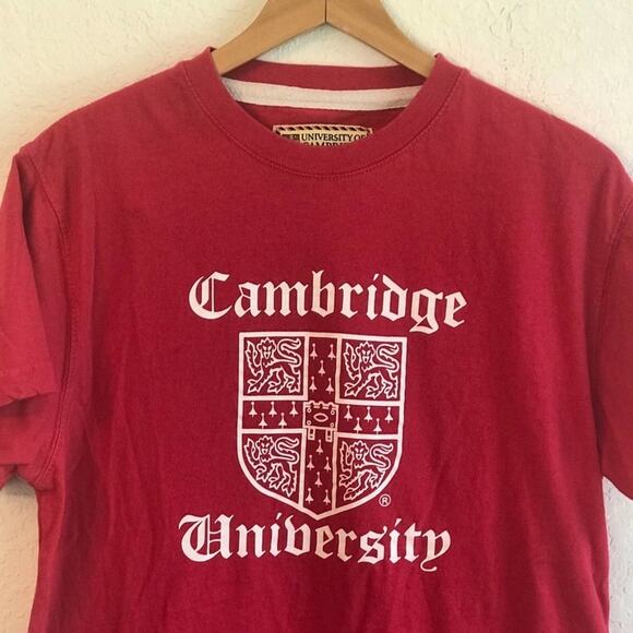 Cambridge University M men authentic red t-shirt vintage - Picture 2 of 8